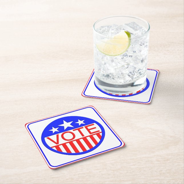 Dessous De Verre Carré Vote En Amérique (En situation)