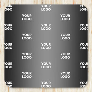 Dessous De Verre Carré Votre simple logo répétitif   Gradient noir et gri