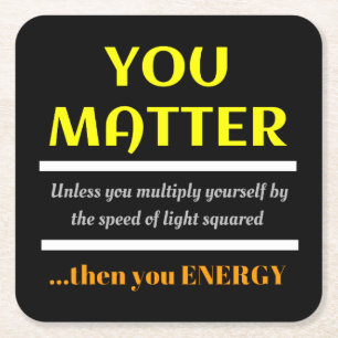 Dessous De Verre Carré Vous Comptez Science Pun Fun