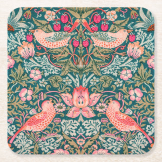 Dessous De Verre Carré W Morris Pink Strawberry Thief