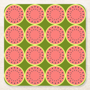 Dessous De Verre Carré Watermelon rose Multi