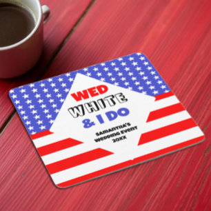 Dessous De Verre Carré Wed, White & I Do Patriotic Mariage Event