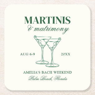 Dessous De Verre Carré Week-end de maris et mariage