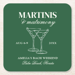 Dessous De Verre Carré Week-end de maris et mariage