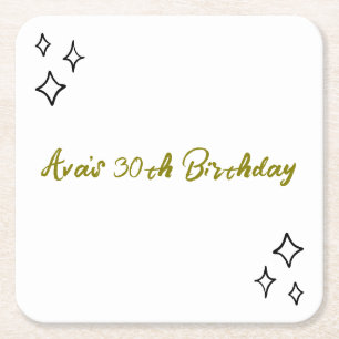 Dessous De Verre Carré Whimsical Tini Bit Anniversaire