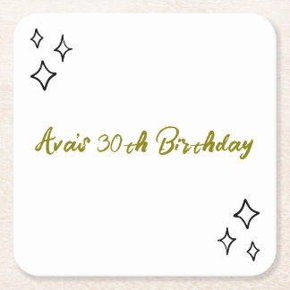 Dessous De Verre Carré Whimsical Tini Bit Anniversaire