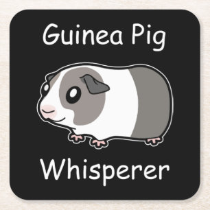 Dessous De Verre Carré Whisperer de porc de Guinée