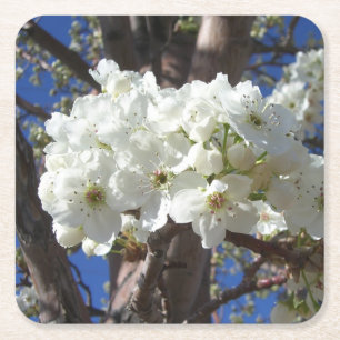 Dessous De Verre Carré White Blossoms II