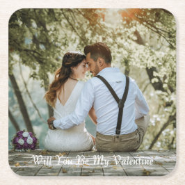 Dessous De Verre Carré Will You Be My Valentine Photo