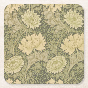Dessous De Verre Carré William Morris Chrysanthemum Fleur d'âge