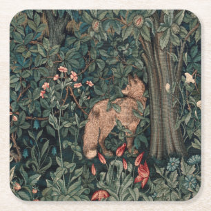 Dessous De Verre Carré William Morris Faune sauvage Fox