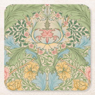 Dessous De Verre Carré William Morris Fleur de Myrte Floral Botanique