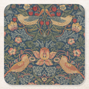 Dessous De Verre Carré William Morris Fraise Voleurs Oiseaux