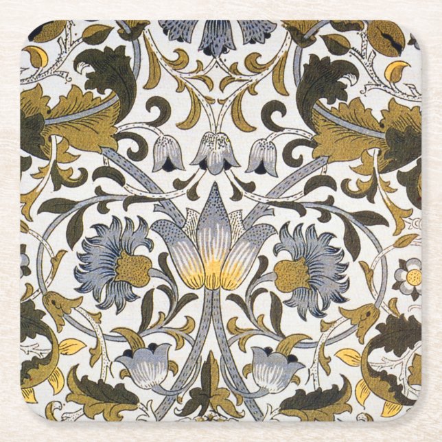 Dessous De Verre Carré William Morris Lodden Fleur florale (Devant)