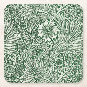 Dessous De Verre Carré william morris marigold fleurs vertes