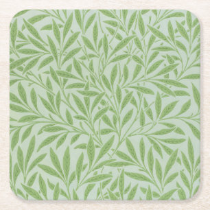 Dessous De Verre Carré William Morris Saule Fleur Classique Vert