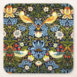 Dessous De Verre Carré William Morris, Strawberry Thief