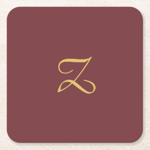 Dessous De Verre Carré Wine Gold Monogramme professionnel tendance modern