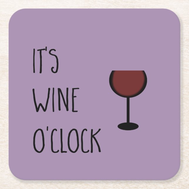 Dessous De Verre Carré Wine O'Clock (Devant)