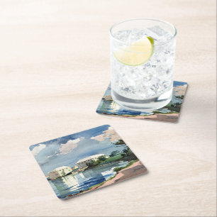 Dessous De Verre Carré Winslow Homer, Bouteille de sel, Bermudes