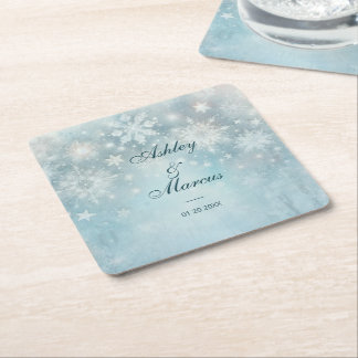 Dessous De Verre Carré Winter Wonderland Snowflake