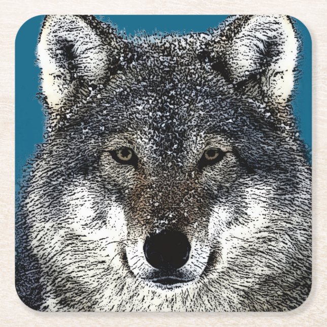 Dessous De Verre Carré Wolf Eyes (Devant)