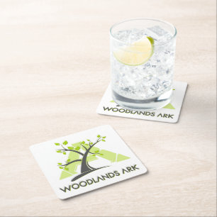 Dessous de verre Carré WoodlandsARK avec LOGO