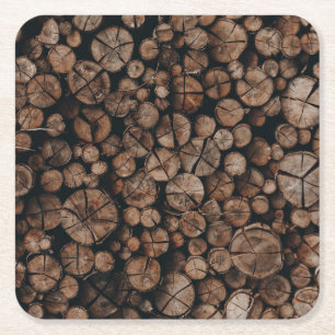 Dessous De Verre Carré Woodpile