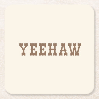 Dessous De Verre Carré Yeehaw Mon premier Rodéo Anniversaire Fête Neutre