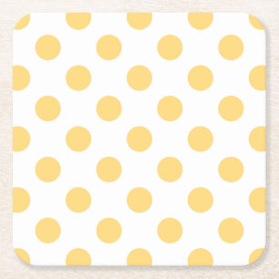 Dessous De Verre Carré Yellow polkadots