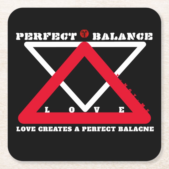 Dessous De Verre Carré YNOTME PERFECT BALANCE 4b3 Paper Coaster (Devant)