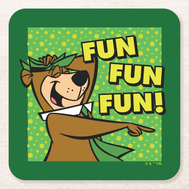 Dessous De Verre Carré Yogi Bear Fun Amusant (Devant)