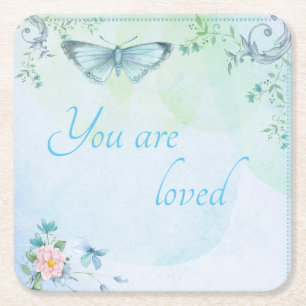 Dessous De Verre Carré "You are loved"
