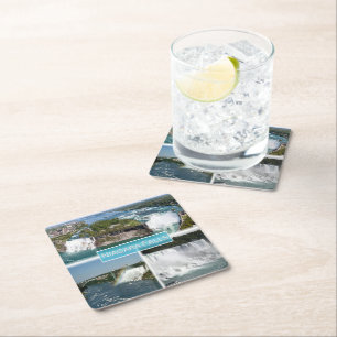 Dessous De Verre Carré zCA012 NIAGARA TOMBE du pont Rainbow,