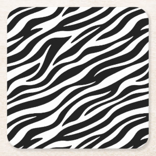 Dessous De Verre Carré Zebra Stripes Motif sans couture Poster de animal-