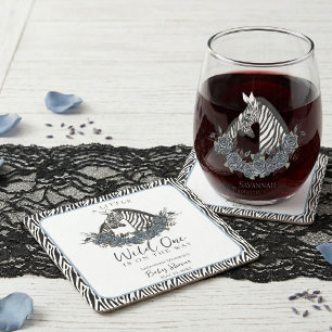 Dessous De Verre Carré Zèbre Floral Maussade Safari Petit Sauvageon Garço