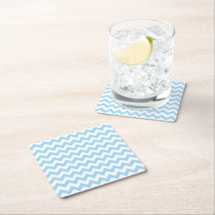 Dessous De Verre Carré Zigzag bleu, Chevron bleu, Motif géométrique