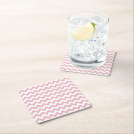 Dessous De Verre Carré Zigzag rose, Chevron rose, Motif géométrique