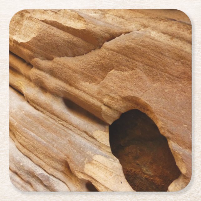 Dessous De Verre Carré Zion Canyon Mur I Abstrait Nature Photographie (Devant)