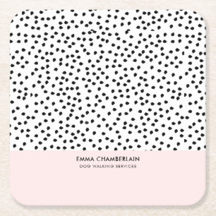 Dessous De Verre Carré Zones Dalmatiennes minimalistes Simple Moderne Cut