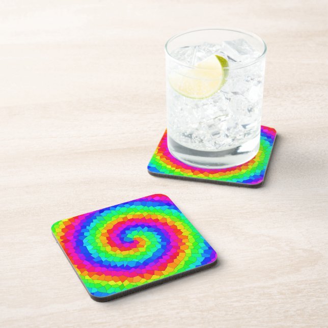 Dessous-de-verre Carreaux de mosaïque arc-en-ciel (Côté Droit)
