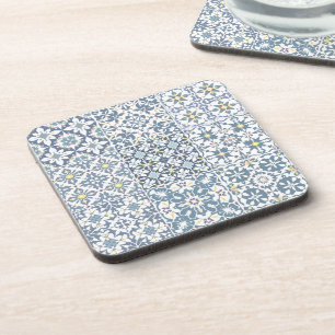 Dessous-de-verre Carreaux Méditerranéens, Marocains, Majolique, Azu