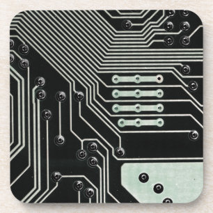 Dessous-de-verre Carte à circuit noir technologique