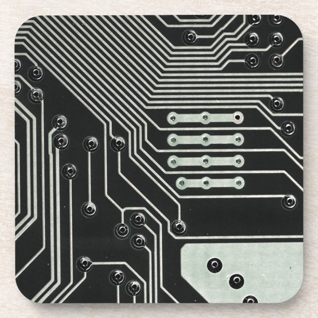 Dessous-de-verre Carte à circuit noir technologique (Devant)
