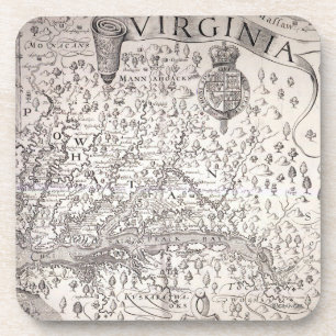 Dessous-de-verre Carte de la Virginie, 1612