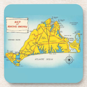 Dessous-de-verre Carte de Martha's Vineyard