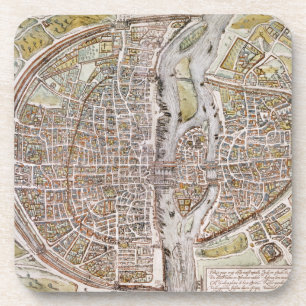 DESSOUS-DE-VERRE CARTE DE PARIS, 1581
