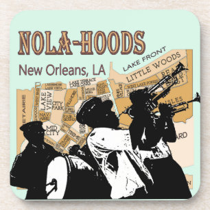Dessous-de-verre Carte des quartiers de la Nouvelle-Orléans, NOLA_H