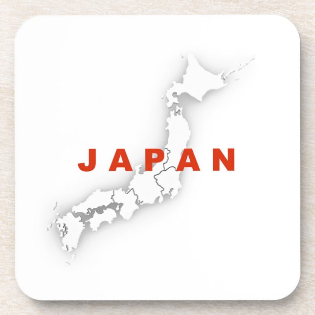 Dessous-de-verre Carte du plan du Japon (Devant)