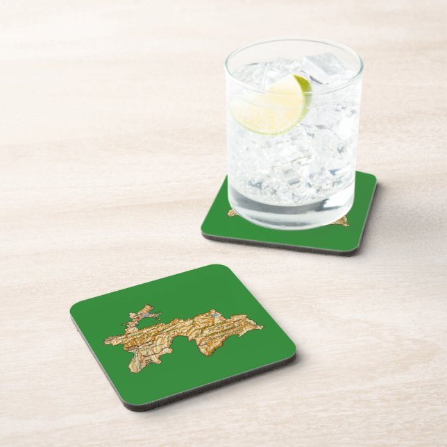 Dessous de verre Carte du Tadjikistan (Côté Droit)